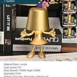 Touch-Lade-Schreibtischlampe - Golden Man Design