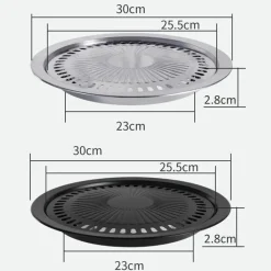 Tragbare antihaftbeschichtete koreanische BBQ-Grillpfanne – leicht zu reinigendes Kochwerkzeug