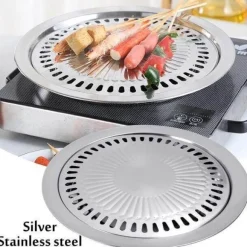 Tragbare antihaftbeschichtete koreanische BBQ-Grillpfanne – leicht zu reinigendes Kochwerkzeug