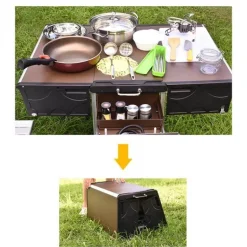 Tragbare Campingküche – Faltbare Outdoor-Kochstation