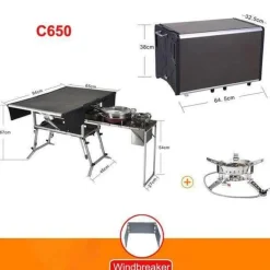 Tragbare Campingküche – Faltbare Outdoor-Kochstation