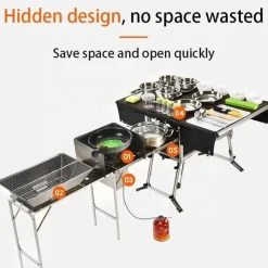 Tragbare Campingküche – Faltbare Outdoor-Kochstation