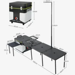 Tragbare, faltbare Outdoor-Kochstation - Chef Table