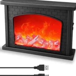 Tragbare Kamin-Nachtlampe – Inferno-Design