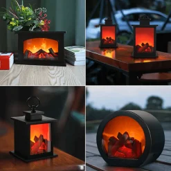 Tragbare Kamin-Nachtlampe – Inferno-Design
