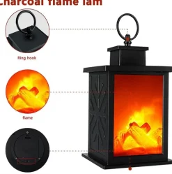 Tragbare Kamin-Nachtlampe – Inferno-Design