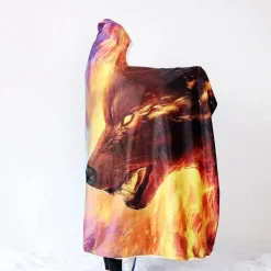 Tragbare Kapuzendecke mit Eis und Feuer in 3D