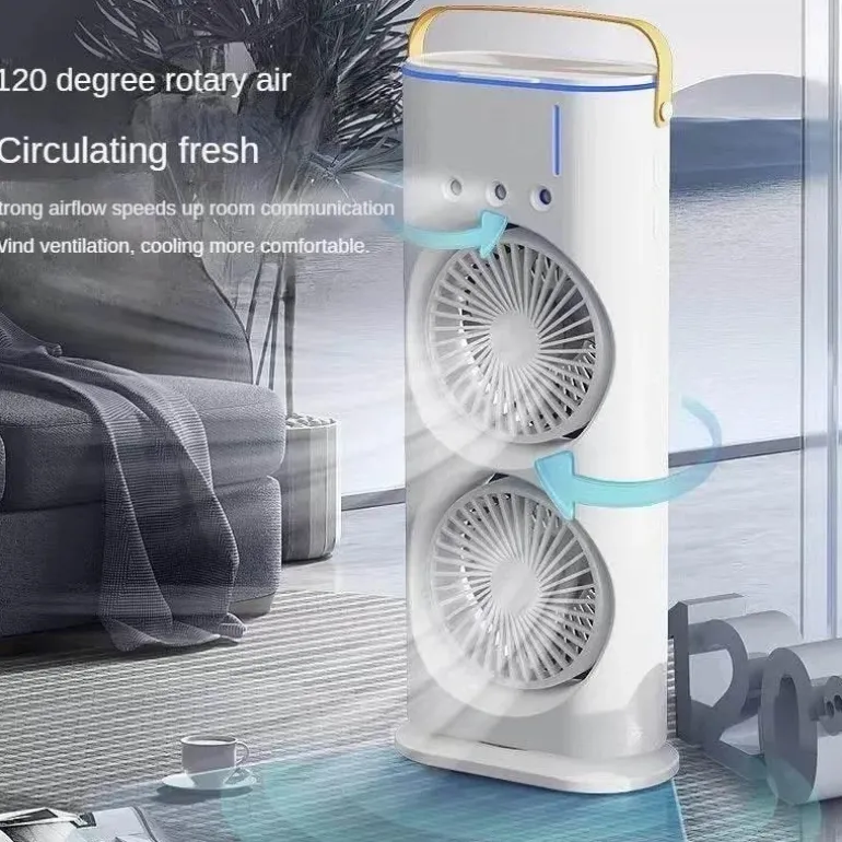 Tragbare Klimaanlage - Doppellüfter-Kühlspray-Einheit