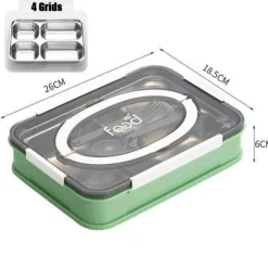 Tragbare Lunchbox aus Edelstahl – auslaufsicherer Lebensmittelbehälter