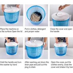 Tragbare manuelle Waschmaschine – kompakte, leicht zu reinigende Wäschelösung