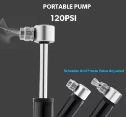 Tragbare Mini-Fahrradpumpe aus Aluminium – kompakte Fahrradluftpumpe