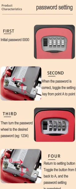 Tragbare Schlüsselaufbewahrungsbox - Reisepasswort-Organizer