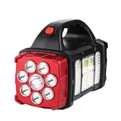 Tragbare Solar-Powerbank mit LED-Taschenlampe – Ladegerät für den Außenbereich