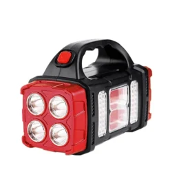 Tragbare Solar-Powerbank mit LED-Taschenlampe – Ladegerät für den Außenbereich