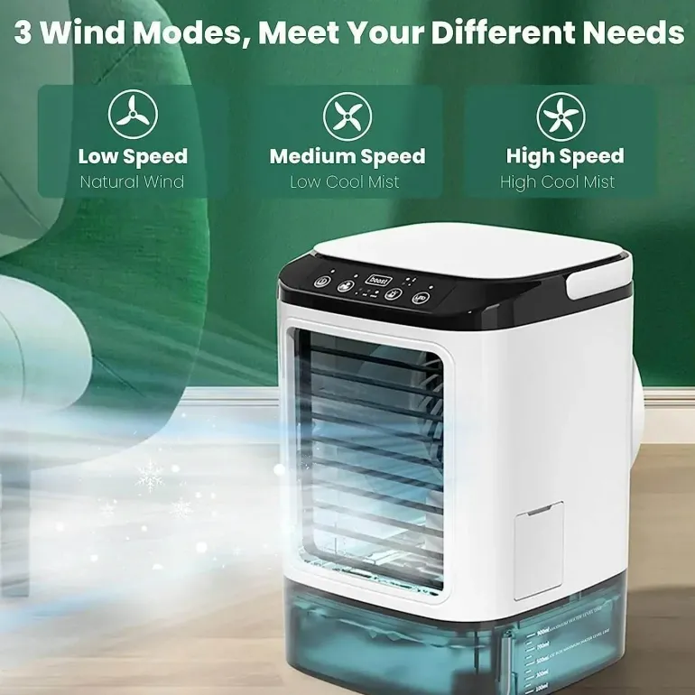 Tragbare Ultraschall-Klimaanlage mit kühlem Nebel – Luftbefeuchter mit Doppelsprühfunktion