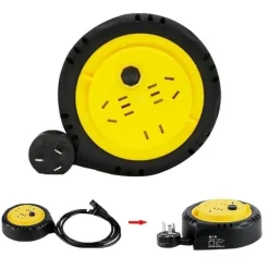 Tragbare Verlängerungskabeltrommel - Kompakte Steckdosenleiste mit mehreren Steckdosen