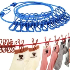 Tragbare winddichte Wäscheleine – Camping-Trockenseil