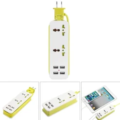 Tragbarer Überspannungsschutz für unterwegs – Kompakte Steckdose mit USB-Anschlüssen