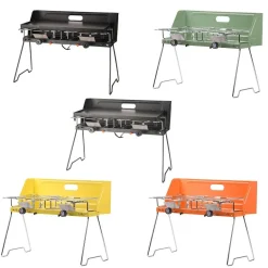 Tragbarer Doppelgasbrenner - Faltbarer Campingkocher