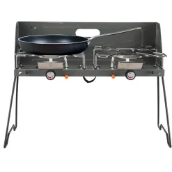 Tragbarer Doppelgasbrenner - Faltbarer Campingkocher