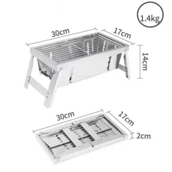 Tragbarer Edelstahlgrill - Faltbarer Campingkocher
