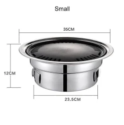 Tragbarer Edelstahl-Holzkohlegrill – Campinggrill im koreanischen Stil