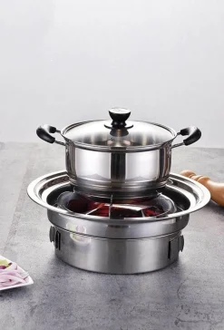 Tragbarer Edelstahl-Holzkohlegrill – Campinggrill im koreanischen Stil