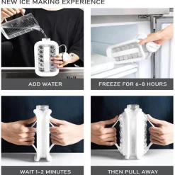 Tragbarer Eiswürfelbereiter mit Deckel – perfekt für Veranstaltungen im Freien