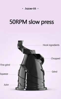 Tragbarer elektrischer Mixer mit Kaltpressung