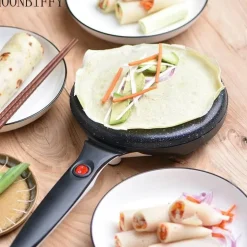 Tragbarer elektrischer Pfannkuchenmacher – Crêpe-Maschine für die Hausmannskost