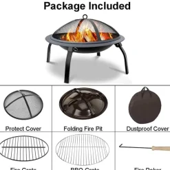 Tragbarer, faltbarer Feuerstellengrill – Grillbrenner für den Außenbereich