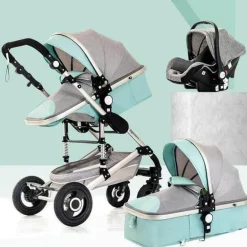 Tragbarer, faltbarer 3-in-1-Kinderwagen – Hochformat-Design mit zwei Richtungen