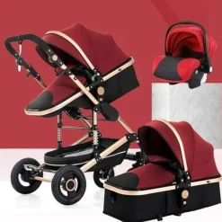 Tragbarer, faltbarer 3-in-1-Kinderwagen – Hochformat-Design mit zwei Richtungen