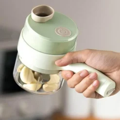 Tragbarer Gemüseschneider-Mixer - 2-in-1-Küchengerät