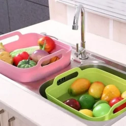 Tragbarer Gemüsewascher mit Abtropfkorb