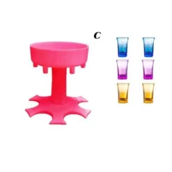 Tragbarer Getränkespender für 6 Shots – Lustiger Getränkespender für Partys