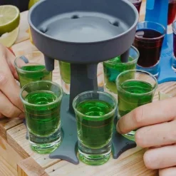 Tragbarer Getränkespender für 6 Shots – Lustiger Getränkespender für Partys