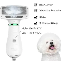 Tragbarer Haustier-Haartrockner – 2-in-1 verstellbarer Hunde-/Katzentrockner