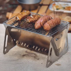Tragbarer Holzkohlegrill – Faltbares Camping-Grillwerkzeug