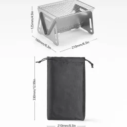 Tragbarer Holzkohlegrill – Faltbares Camping-Grillwerkzeug