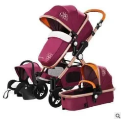 Tragbarer 3-in-1-Kinderwagen – luxuriöser, faltbarer Querwagen