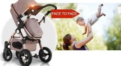 Tragbarer 3-in-1-Kinderwagen – luxuriöser, faltbarer Querwagen