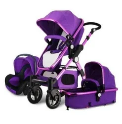 Tragbarer 3-in-1-Kinderwagen – luxuriöser, faltbarer Querwagen