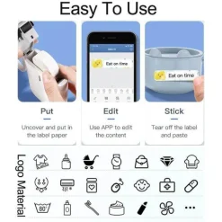 Tragbarer kabelloser Etikettendrucker – Schnelles Thermodruckgerät