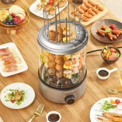 Tragbarer Kebab-Grill – Elektrischer Grill für drinnen und draußen