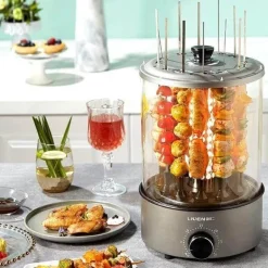 Tragbarer Kebab-Grill – Elektrischer Grill für drinnen und draußen