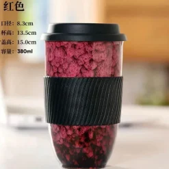 Tragbarer Keramikbecher mit Deckel – Kaffee- und Teetasse für Paare