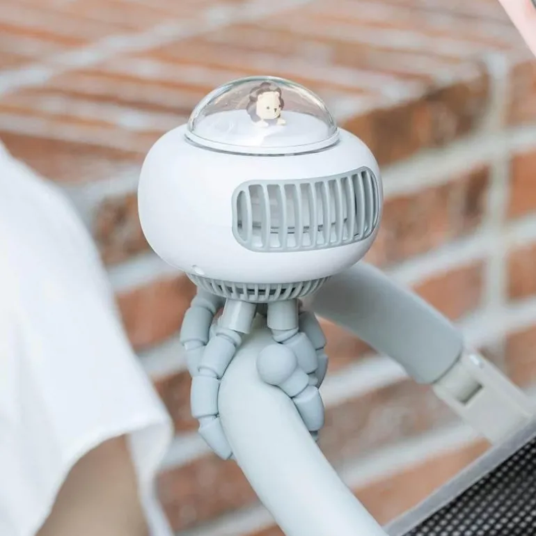 Tragbarer Kinderwagen-Ventilator – flexibles, süßes Design