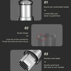 Tragbarer Lebensmittelzerkleinerer – Handgeführter manueller Allesschneider für die schnelle Lebensmittelzubereitung
