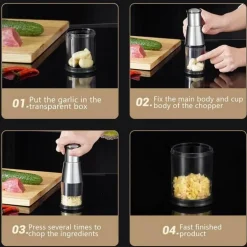 Tragbarer Lebensmittelzerkleinerer – Handgeführter manueller Allesschneider für die schnelle Lebensmittelzubereitung